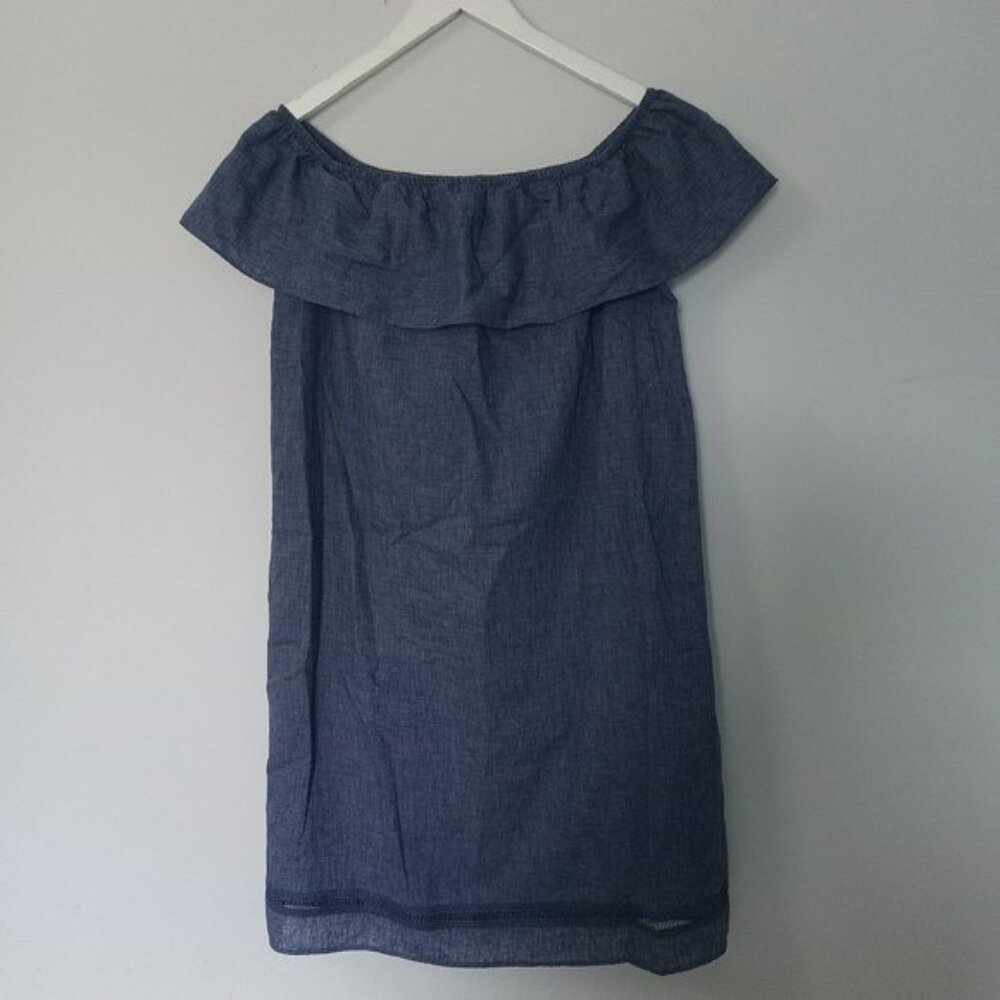 $5 LAST CALL! Linen Blend Off the Shoulder Dress ~